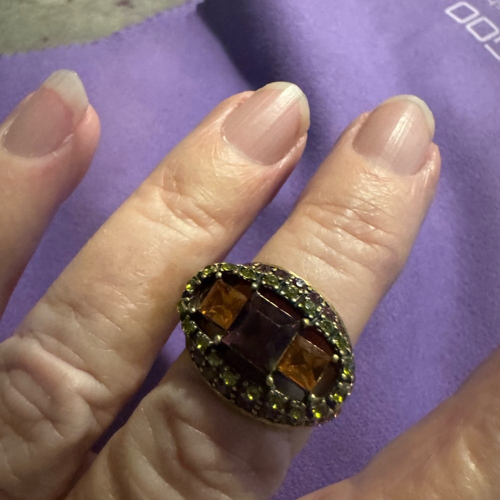 Heidi Daus multiple colored stones including citrine and amethyst among them
